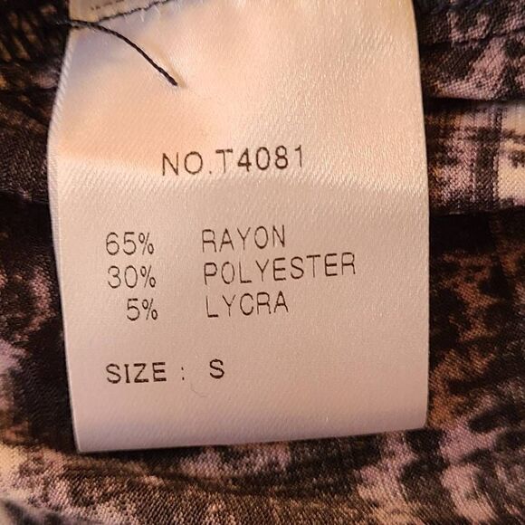 Terra Women's Button Tunic Blouse High Neck Long Sleeve Small - Picture 10 of 14